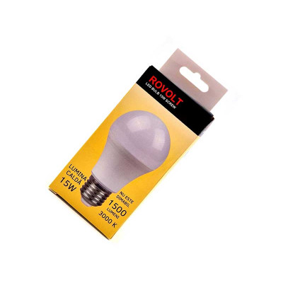 Rovolt LED bulb 15W E27 warm